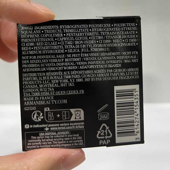 Giorgio Armani Prisma Glass Lip Gloss Mini 1ml - Candy Halo 02 - Picture 2 of 2